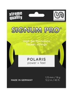 Signum Pro Tennissaite Polaris (Haltbarkeit+Power) neongelb 12m Set